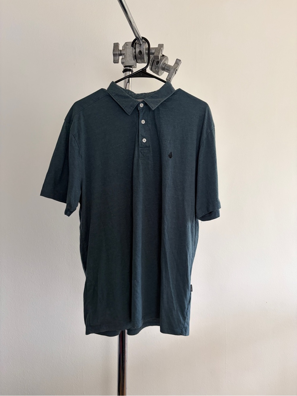Volcom Men's Teal Green Polo Shirt - Short Sleeve